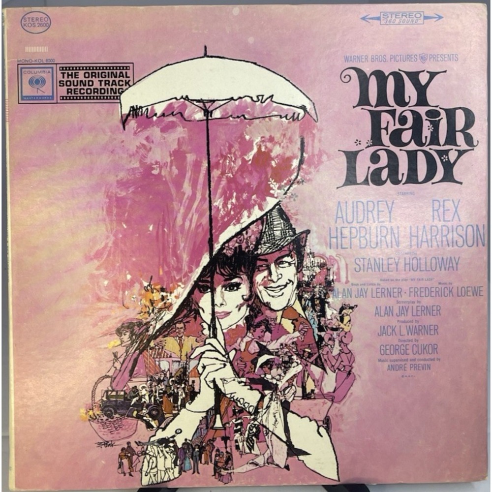 My Fair Lady Soundtrack Vinyl LP Audrey Hepburn Rex Harrison Columbia KOS 2600